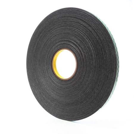 3M Double Coated Urethane Foam Tape 4052, Black, 1/2 In X 72 Yd, 31 Mil 7010372133